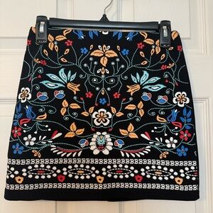 Floerns Women’s Floral Embroidered Mini Skirt